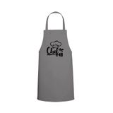 Tasarım Trend Chef Yazılı Özel Baskılı Chef Mutfak Önlüğü Gri