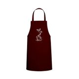 Tasarım Trend Coffee & Kelebek Tasarım Özel Baskılı Chef Mutfak Önlüğü Bordo