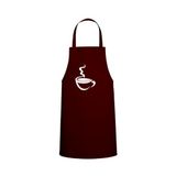 Tasarım Trend Coffee Tasarım Özel Baskılı Chef Mutfak Önlüğü Bordo