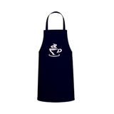 Tasarım Trend Coffee Tema Özel Baskılı Chef Mutfak Önlüğü Lacivert