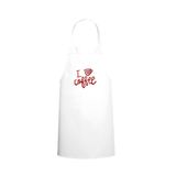 Tasarım Trend I Love Coffe Yazılı Özel Baskı Chef Mutfak Önlüğü Beyaz
