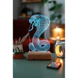 Tasarım Yılan 3D 16 Renk Dekoratif Led Lamba