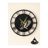 TASARIMDERYASI DEKORATİF MODERN METAL DUVAR SAATİ KARTAL DETAYLI ŞIK TASARIM 45X45 CM