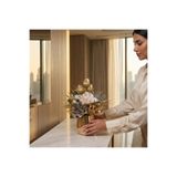 TASARIMHMODA Yapay Çiçekli Gold Metal Vazo No:6