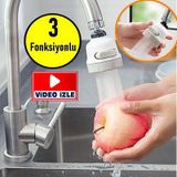 Tasarruflu 3 Fonksiyonlu Musluk Başlığı Musluk Başlığı 3 Fonksiyonlu Kolay Yıkama Aparatı Su Tasarru