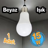 Tasarruflu Ampul 15 W Led Lamba Beyaz E27 Duy 1150 Lümen Uzun Ömürlü 220 Volt Elektrik 1 Adet