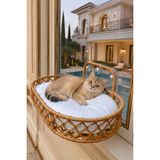 Tasaryum Store Cam Yatağı Vantuzlu Hamak Kahverengi Kedi Köpek İçin Konforlu ve Şık Dinlenme Alanı