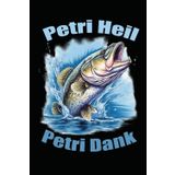 Taschenbuch Petri Dank: Notizbuch Petri Heil Angler Angelrute