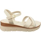 Taşçı Ayakkabı Ventes 5812004Z Kadın Günlük Taş Işlemeli 4 cm Topuk Boyu Tek Bant Sandalet - Ten