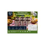 tasdemir 304 Paslanmaz Çelik Su Bardağı 6’li Set 300 ml Kırılmaz Metal Bardak Kamp Piknik Ev Kullanımı