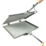 Taşhan Granit Kaplamalı Ocak Üstü Tost Makinesi 23x17 cm Yapışmaz Özellikli Çift Taraflı Kullanım