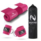 Taşıma Çantalı Kablo Makinesi için Halter Pedi ve Ayak Bileği Kayışları - Kadınlar ve Erkekler için Spor Salonu Aksesuarları - Kablo Geri Tepmeleri, Bacak Uzantıları, Kalça İtme ve Ağız Kavgası için -