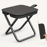 Taşıma Çantalı Portatif Katlanabilir Kamp Ve Balıkçı Taburesi - Pratik Mini Sandalye Siyah