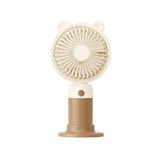 Taşınabililir Mini USB Şarjlı 3 Kademeli El Masaüstü Vantilatör Fan Soğutucu YM88216 - Kahverengi