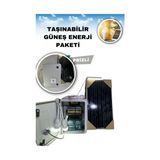 Taşınabilir 12V Buzdolabı+Tv+3 Lamba ve Cep Telefonu Şarj Güneş Enerji Sistemi