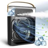 Taşınabilir 3 Farklı Mod Ayarlı 7 Farklı LED Işıklı Sulu Soğutmalı Taşınabilir Masaüstü USB Fan Vantilatör (4604)
