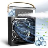 Taşınabilir 3 Farklı Mod Ayarlı 7 Farklı Led Işıklı Sulu Soğutmalı Taşınabilir Masaüstü USB Fan Vantilatör (5264)