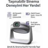 Taşınabilir 4K Destekli Projeksiyon Apollon P1 Bataryalı 1080P Android Projektör - Beyaz