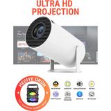 Taşınabilir Android Projeksiyon Cihazı, Hd Görüntü, Wifi, Bluetooth, Hoparlör ile - Ahşap Bej - Siyah