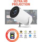 Taşınabilir Android Projeksiyon Cihazı Pro 4K Hd Görüntü Wifi Bluetooth Desteği Speaker Hediyeli - Beyaz