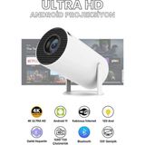 Taşınabilir Android Projeksiyon En Güncel Versiyon Wifi Destekli Akıllı Sinema Projektör Ultra Hd - Beyaz