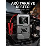 Taşınabilir Araç Akü Takviye ve Hava Kompresörü Powerbank Özellikli Midastech - Çok Renkli