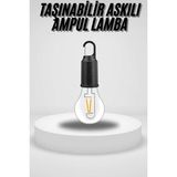 Taşınabilir Askılı Ampul Kamp Lambası Askılı Type-C Şarjlı Bahçe Lambası - Belirtilmemiş - Renkli