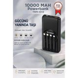 Taşınabilir Batarya 10000 Mah Hızlı Şarj Dijital Göstergeli Magsafe Powerbank TRM-1014 Siyah