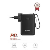Taşınabilir Batarya 10000 Mah Type-C Hızlı Şarj Dijital Göstergeli 22,5W Powerbank Trm-1017 Siyah