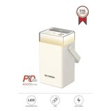 Taşınabilir Batarya 60000 Mah Type-C Lightning Hızlı Şarj Rgb Işıklı 22,5W Powerbank Trm-1061 Beyaz