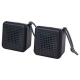 Taşınabilir bluetooth hoparlör, siyah, 2 adet, su geçirmez