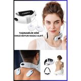 Taşınabilir Boyun/ense/omuz 3D Masaj Cihazı 6 Mod Tens Servikal USB Şarjlı Fizik Tedavi Masaj Aleti - Beyaz