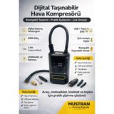 Taşınabilir Dijital Lastik Şişirme Pompası Mini Hava Kompresörü Araç Motor Bisiklet Top Şişirici