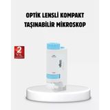 Taşınabilir Eğitim Mikroskobu 80X–200X Led Işıklı Darbeye Dayanıklı
