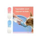 Taşınabilir Evcil Hayvan Su Kabı – 350/500 Ml Köpek Kedi Suluk, Tek Tuşlu Sızdırmaz Seyahat Su Matarası