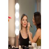 Taşınabilir Güçlü Vantuzlu & Duvar Sabitlemeli Pilli Makyaj Lambası 4 Ampüllü Led Makeup Işığı