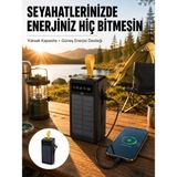 Taşınabilir Güneş Panelli Powerbank Çoklu Cihaz Şarj Destekli Yeni Nesil Nemere - Renkli