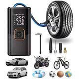 Taşınabilir Hava Kompresörü Acil Kurtarma Lastik Şişirici - 150Psı, Lcd Ekran, Otomatik Kapanma, 3X Hızlı Şişirme, Usb-C Şarj, Arabalar, Bisikletler, Motosikletler, Toplar, Araba Lastik Şi