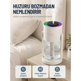 Taşınabilir Hava Nemlendirici Led Işıklı Şeffaf Hazneli Ev Ofis Yatak Odası Nemlendirme Cihazı - Lisinya