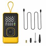 Taşınabilir Hava Pompası, Dijital Ekranlı Lastik Şişirme Kompresörü, LED Işıklı, Type-C Şarjlı, Powerbank Özellikli, Araç, Motosiklet, Bisiklet ve Top için Hava Basınç Pompası