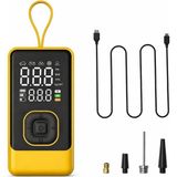 Taşınabilir Hava Pompası, Dijital Ekranlı Lastik Şişirme Kompresörü, LED Işıklı, Type-C Şarjlı, Powerbank Özellikli, Araç, Motosiklet, Bisiklet ve Top - Standart