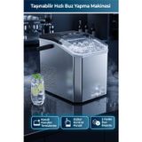 Taşınabilir Hızlı Buz Yapma Makinesi 230V, 12 Kg Kapasiteli Boyut Ayarlı Buz Makinesi