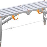 Taşınabilir İskele Ekipmanları, Adım Merdivenleri Çok Amaçlı Katlanır Çalışma Platformu İskele Kulesi Tabure Tezgahı, Galvanizli Çelik Ayarlanabilir Yükseklik İskele Ekipmanları Aracı-A