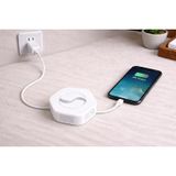 Taşınabilir Kablo Düzenleyici, Otomatik Sarma Aparatı, USB Şarj Kablosu Toplayıcı, Seyahat için Kablo Organizer (beyaz)