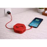 Taşınabilir Kablo Düzenleyici, Otomatik Sarma Aparatı, USB Şarj Kablosu Toplayıcı, Seyahat için Kablo Organizer (kırmızı)