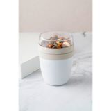 Taşınabilir Kaşıklı Yoğurt Kabı - 700 ml Pratik Yemek Bardağı