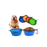 Taşınabilir Katlanabilir Seyahat Tipi Çok Amaçlı Kedi Köpek Mama Su Kabı Silikon Evcil Hayvan