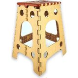 Taşınabilir Katlanır Portatif 3 No Kamp Sandalyesi Tabure 45,5cm x 35CM AL3888 - 45,5 x 35 cm - 6456 Ecorce Tube Marron