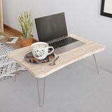 Taşınabilir Katlanır Yatak Koltuk Üstü Hasta Servis Laptop Bilgisayar Çalışma Sehpası - Sonomo - Y: 23 cm D: 40 cm G: 60 cm - Krem