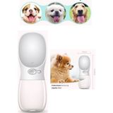 Taşınabilir Kedi Köpek Suluğu Seyahat Su Şişesi Kaseli Emniyetli Sızdırmaz Kutulu 350Ml Beyaz